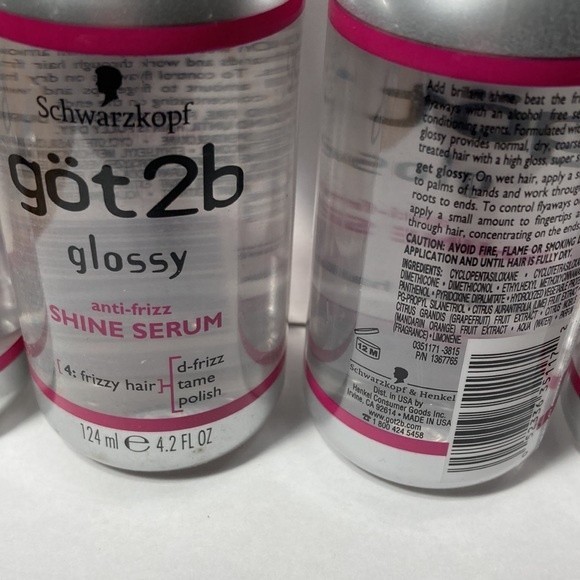4 got 2 b Glossy Shine Serum DISCONTINUED 4.2oz Anti Frizz Schwarzkopf - Picture 11 of 12
